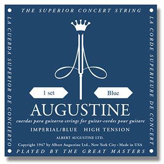Cordes guitare classique nylon Augustine Imperial bleu tirant fort - Jeu de 6 cordes