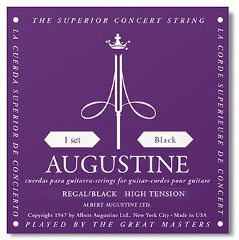Cordes guitare classique nylon Augustine Regal Noire Faible / Nylon Clair-File Argent - Jeu de 6 cordes