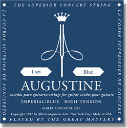 Cordes guitare classique nylon Augustine Imperial bleu tirant fort - Jeu de 6 cordes