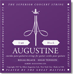 Cordes guitare classique nylon Augustine Regal Noire Faible / Nylon Clair-File Argent - Jeu de 6 cordes