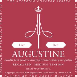 Cordes guitare classique nylon Augustine Regal Rouge Medium / Nylon Clair-File Argent - Jeu de 6 cordes