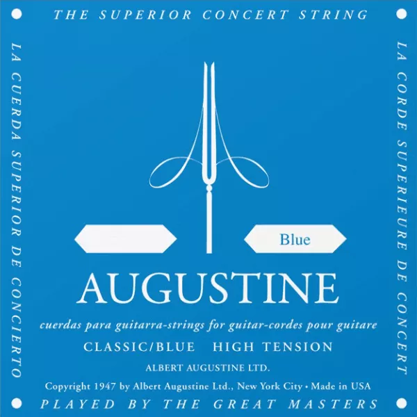 Cordes guitare classique nylon Augustine SI 2 Bleu Standard - Corde au détail