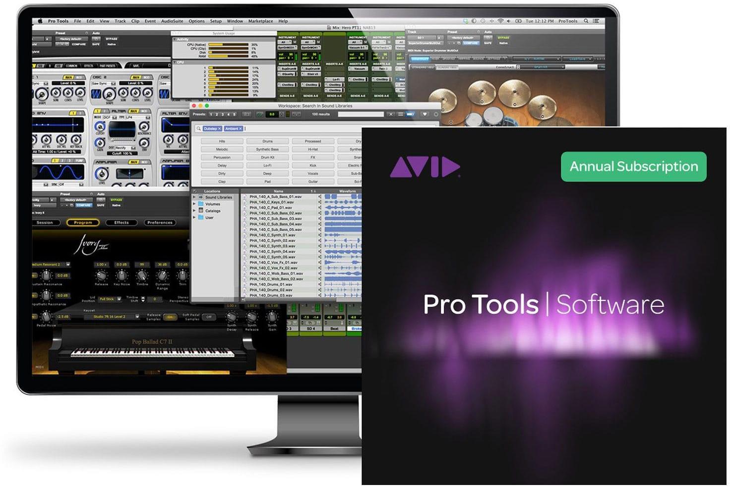 Logiciel protools avid Avid AVID PRO TOOLS – ANNUAL SUBSCRIPTION – INSTITUTIONAL
