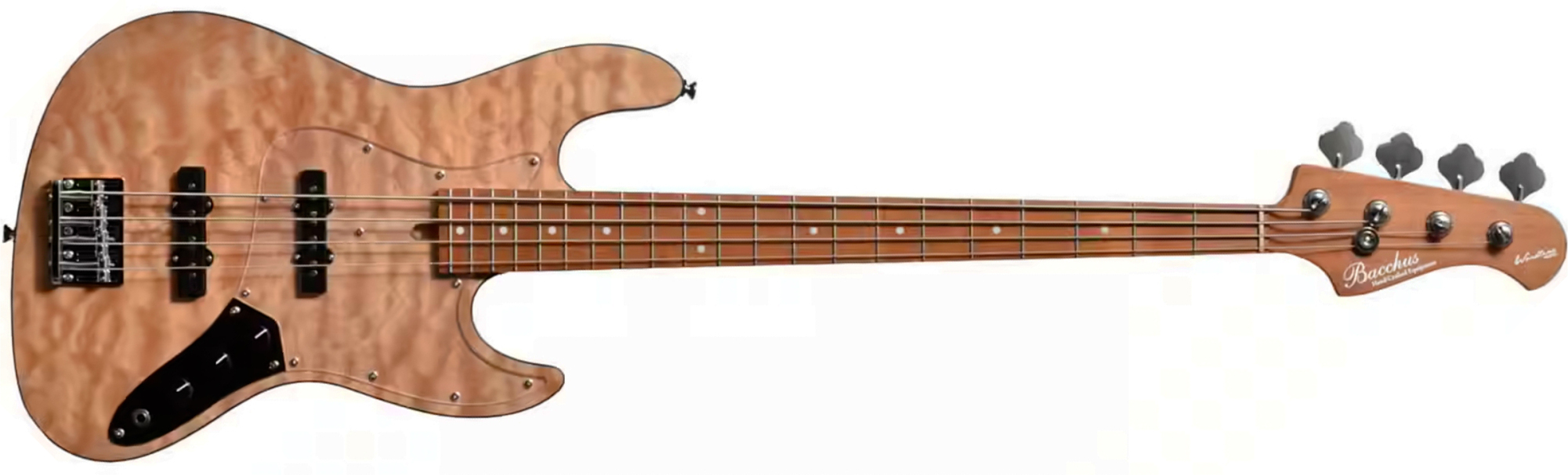 Bacchus Jt Wl4-qm Rsm/m Jap Tune Up Mn - Natural Satin - Basse Électrique Solid Body - Main picture