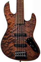Basse électrique solid body Bacchus Japan Tune Up JT WL5-QM-AC RSM/M (5-String) - Brown Satin