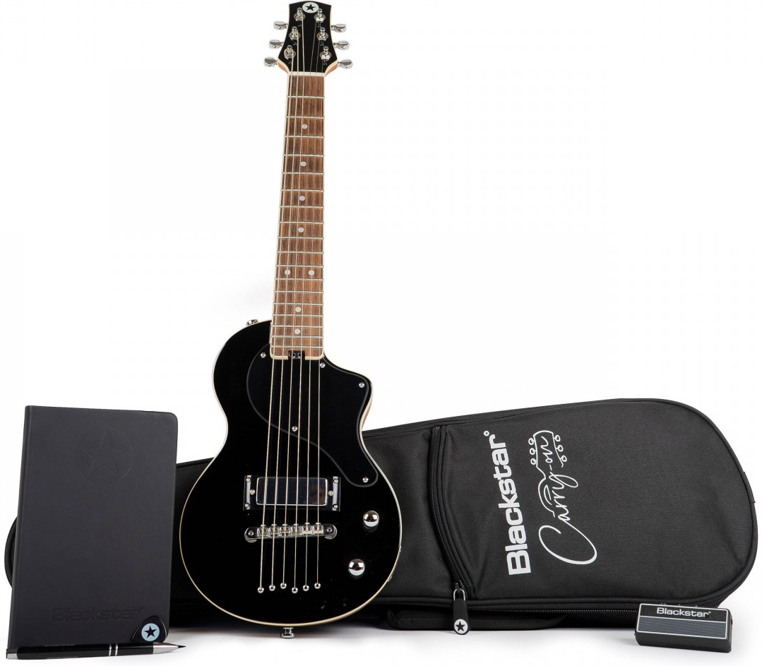Blackstar Carry-on Travel Guitar Standard Pack +amplug2 Fly +housse - Jet Black - Pack Guitare Électrique - Main picture