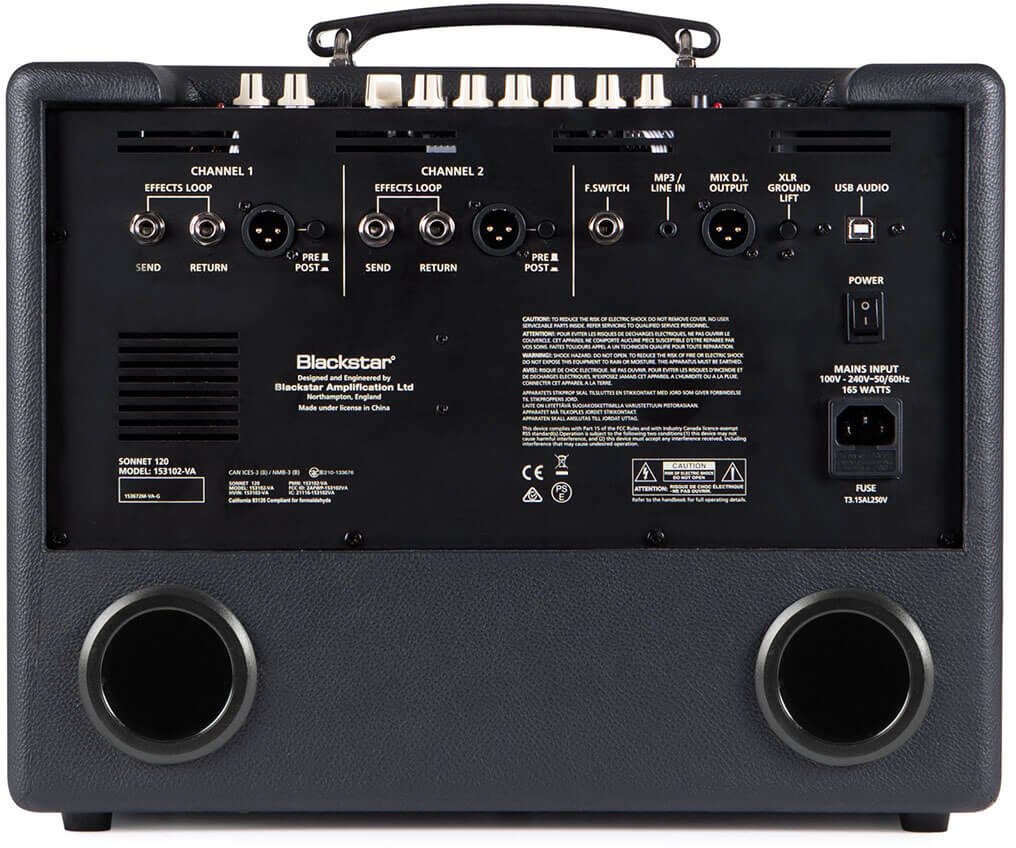 Blackstar Sonnet 120 Acoustic Amp 120w 1x8 Black - Combo Ampli Acoustique - Variation 1