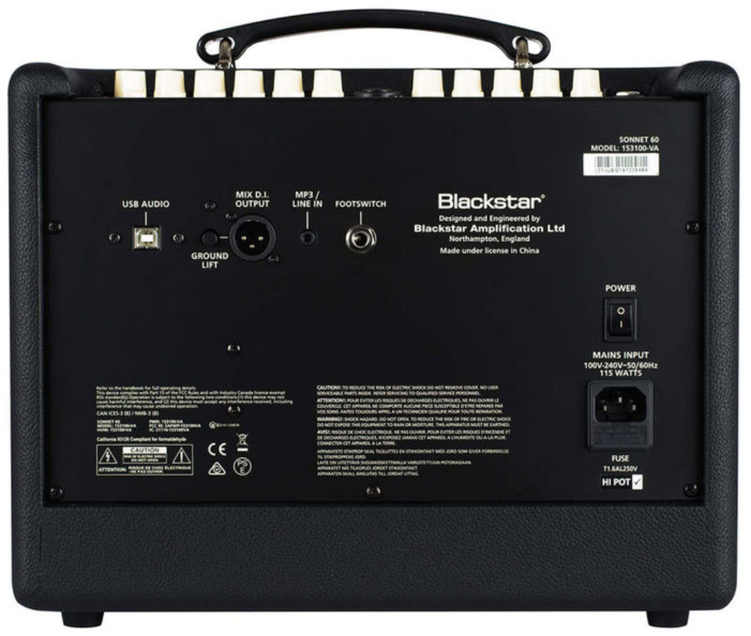 Blackstar Sonnet 60 Acoustic Amp 60w 1x6.5 Black - Combo Ampli Acoustique - Variation 1