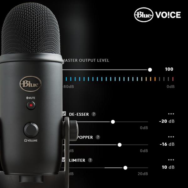 Microphone usb Blue Yeti Blackout Studio