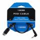 BMIDI-1-35 DIN/TRS MIDI Cable (30cm)