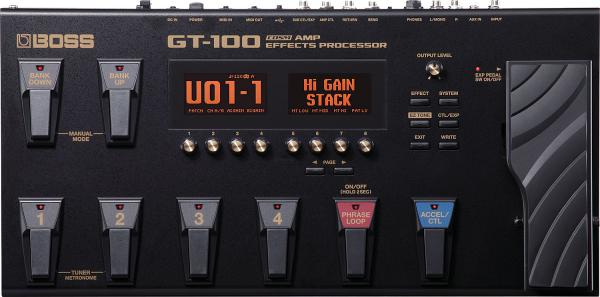Pack effet guitare & basse Boss GT-100 V2.0 + Housse Gator