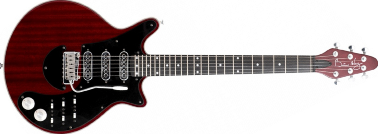 Brian May Red Special Trem 3s Eb - Antique Cherry - Guitare Électrique Signature - Main picture
