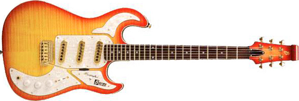Burns Shadow Special Club Rw - Cherry Sunburst - Guitare Électrique Forme Str - Main picture