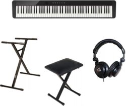 Piano numérique portable Casio PX-S1100 Noir + Stand + Banquette + Casque - Noir