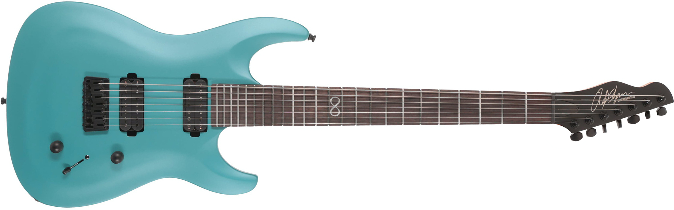 Chapman Guitars Ml1-7 Modern Pro 7c 2h Seymour Duncan  Ht Eb - Liquid Teal Metallic Satin - Guitare Électrique 7 Cordes - Main picture