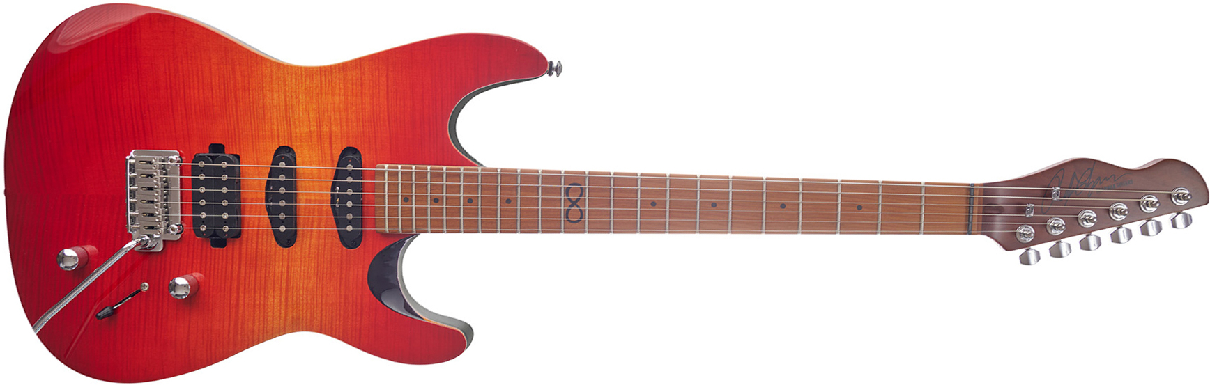 Chapman Guitars Ml1 Hybrid Standard Hss Trem Mn - Cali Sunset Red - Guitare Électrique Forme Str - Main picture