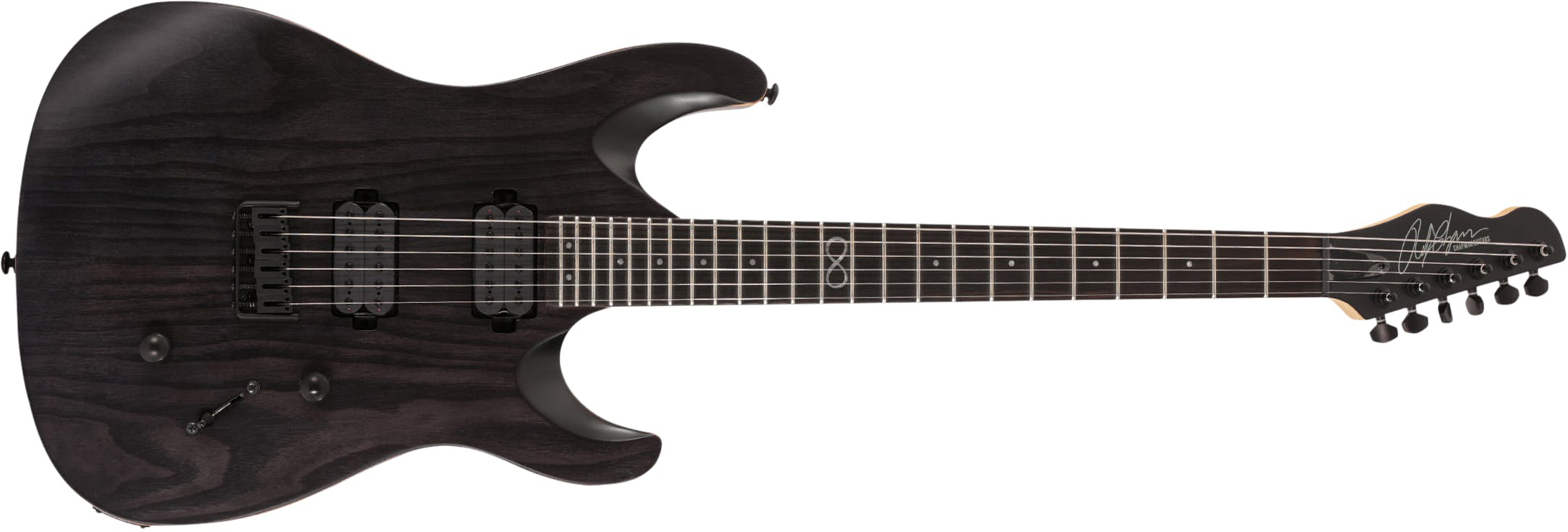 Chapman Guitars Ml1 Modern 2022 Standard 2h Ht Eb - Slate Black Satin - Guitare Électrique Forme Str - Main picture