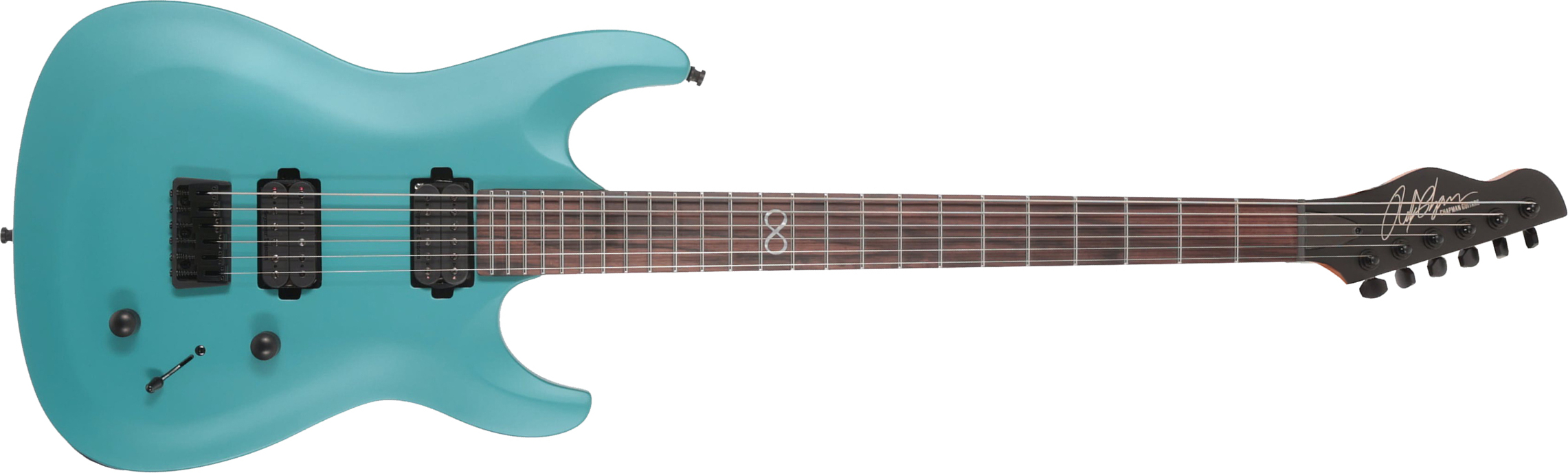 Chapman Guitars Ml1 Modern Pro 2h Seymour Duncan  Ht Eb - Liquid Teal Metallic Satin - Guitare Électrique Forme Str - Main picture