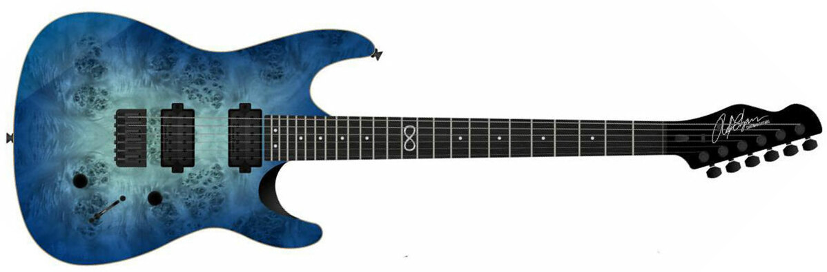 Chapman Guitars Ml1 Modern Standard V2 Ltd Hh Seymour Duncan Ht Eb - Rainstorm - Guitare Électrique Forme Str - Main picture