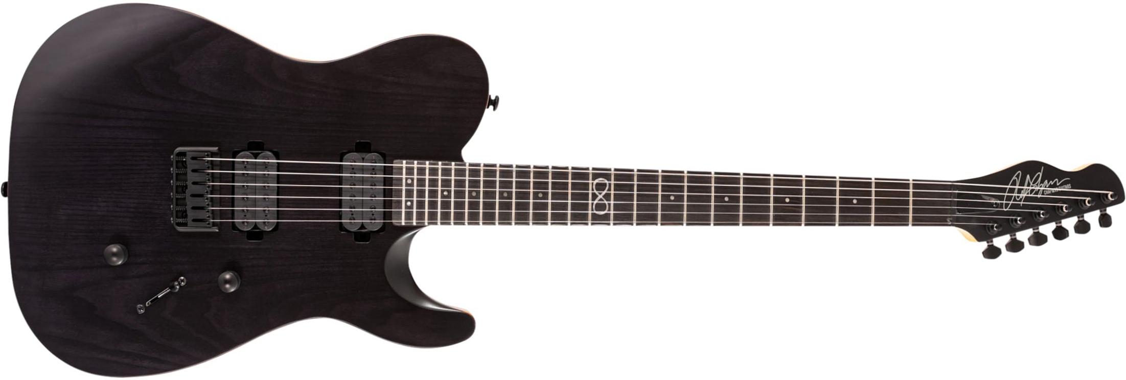 Chapman Guitars Ml3 Modern 2022 Standard 2h Ht Eb - Slate Black Satin - Guitare Électrique Forme Tel - Main picture