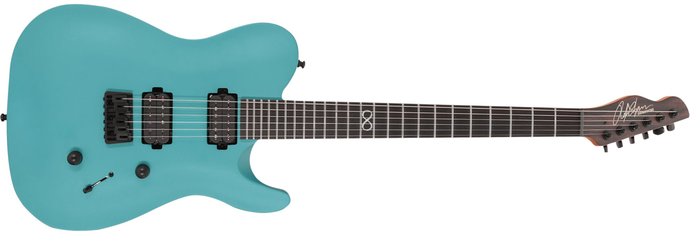 Chapman Guitars Ml3 Modern Pro 2h Seymour Duncan  Ht Eb - Liquid Teal Metallic Satin - Guitare Électrique Forme Tel - Main picture