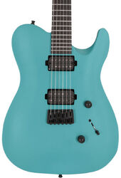 Guitare électrique forme tel Chapman guitars Pro ML3 Modern - Liquid teal metallic satin