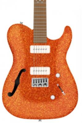 Guitare électrique solid body Chapman guitars ML3 Pro Traditional Semi-Hollow - Burnt orange sparkle