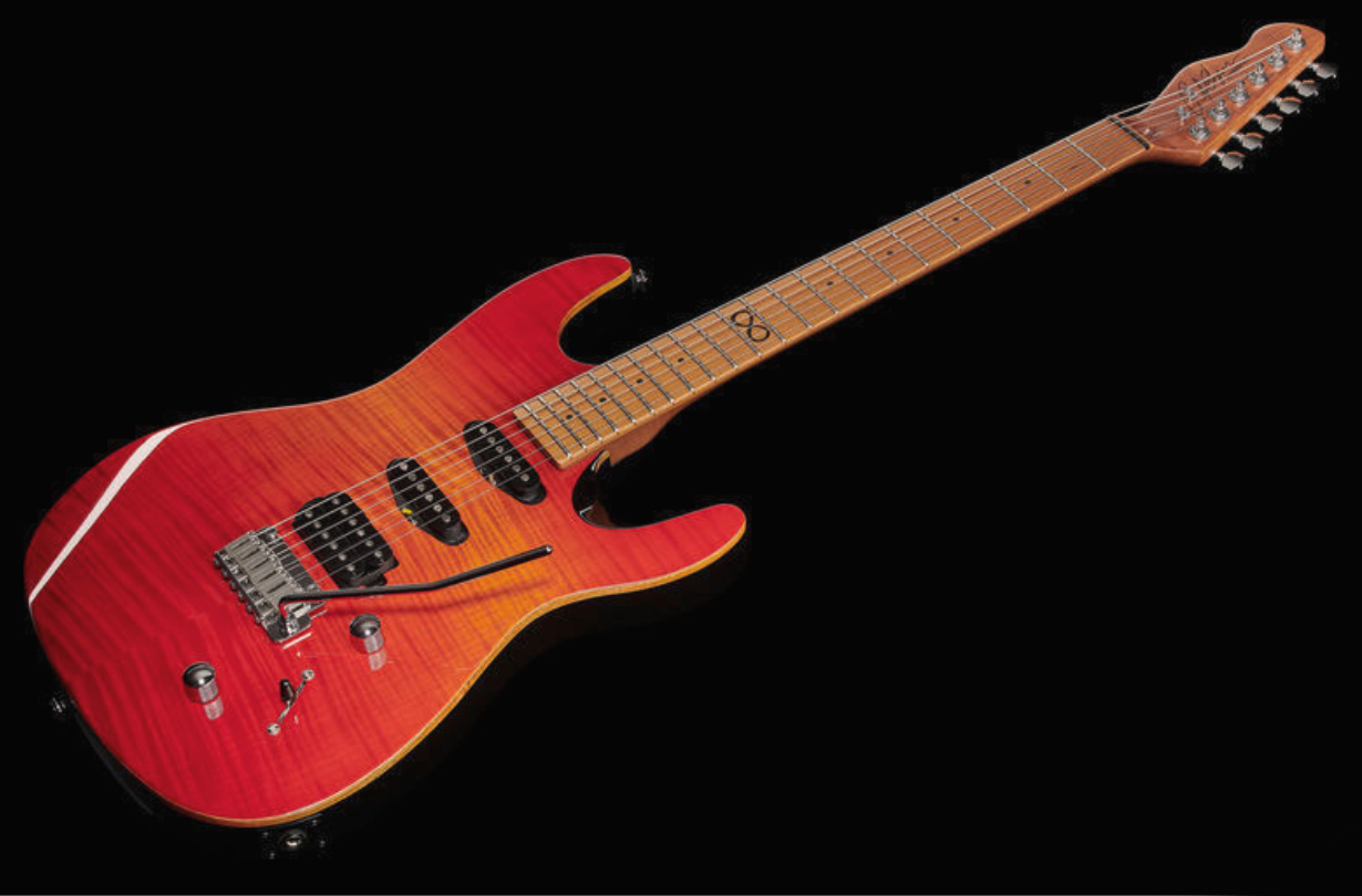 Chapman Guitars Ml1 Hybrid Standard Hss Trem Mn - Cali Sunset Red - Guitare Électrique Forme Str - Variation 2