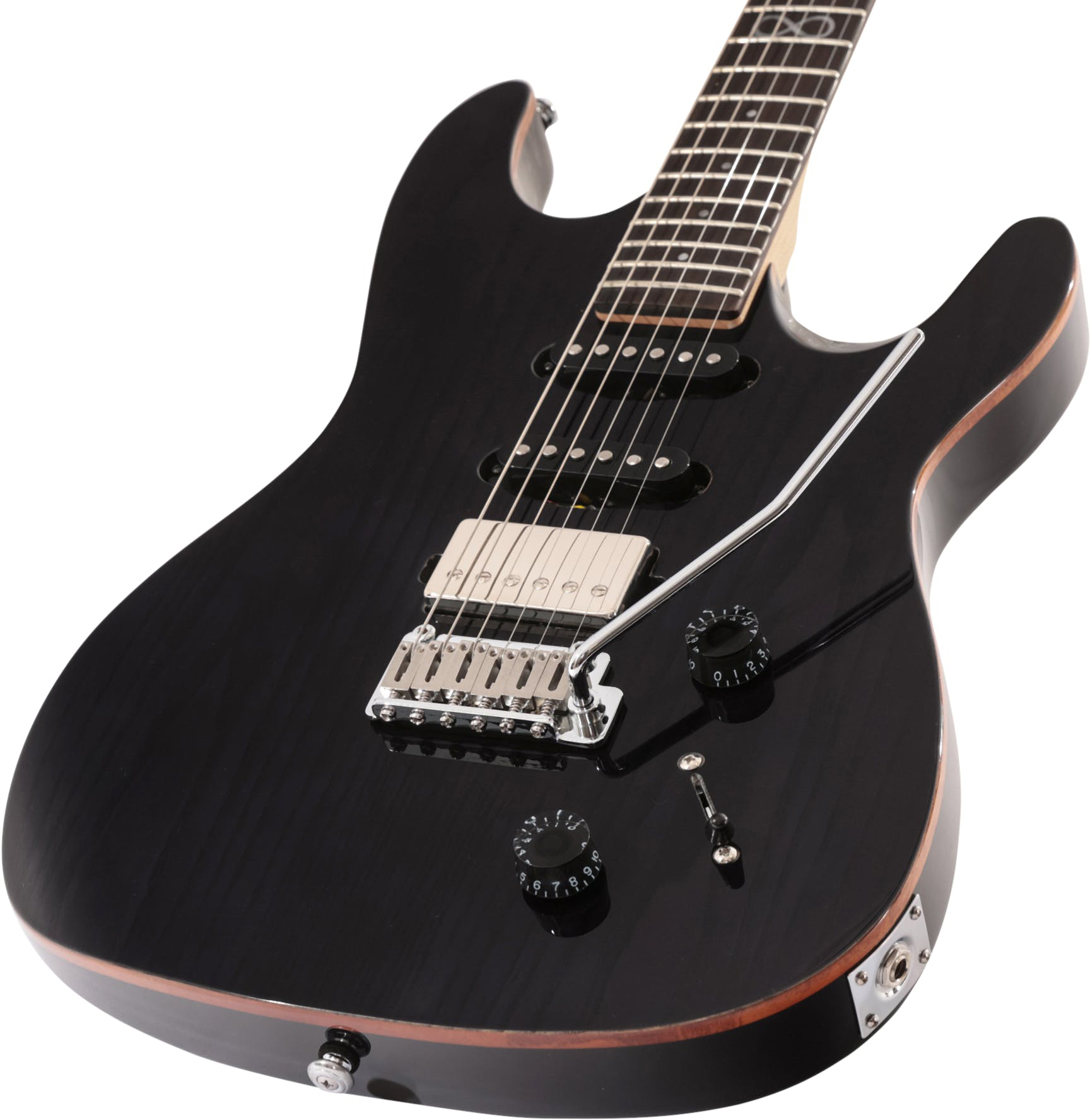 Chapman Guitars Ml1x Hss Trem Eb - Trans Black - Guitare Électrique Forme Str - Variation 3