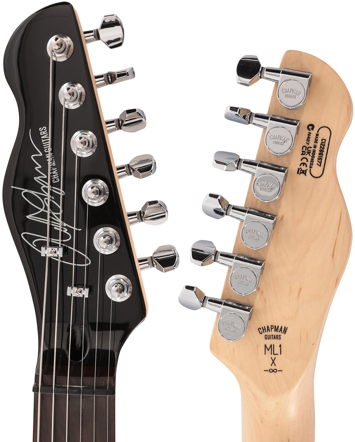 Chapman Guitars Ml1x Hss Trem Eb - Trans Deep Blue - Guitare Électrique Forme Str - Variation 4