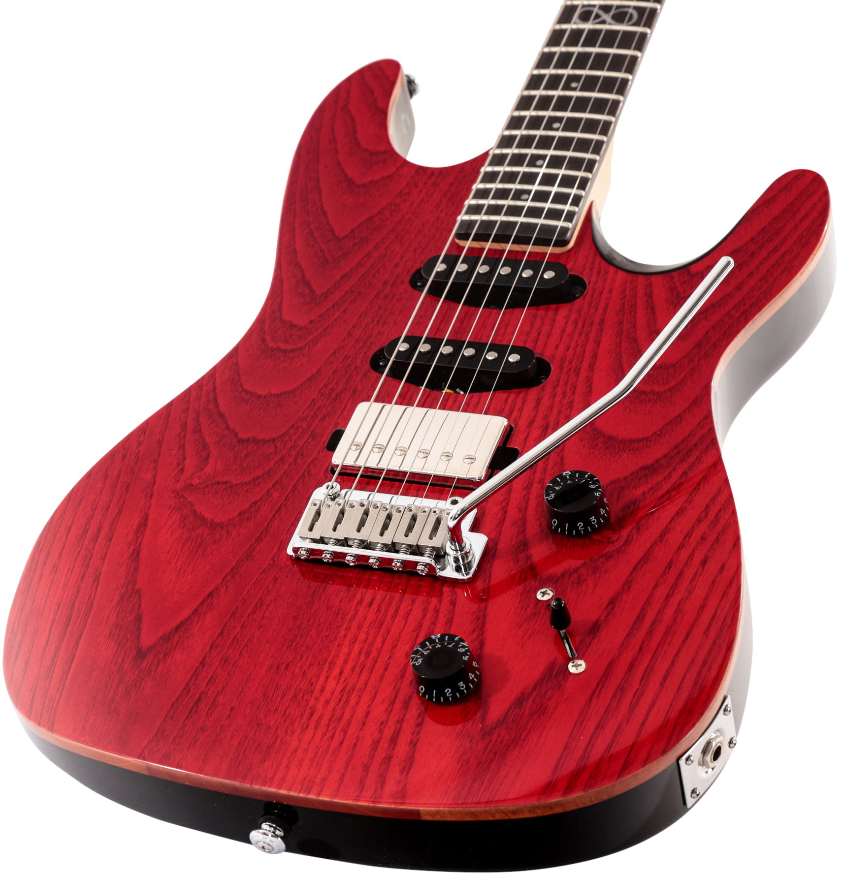 Chapman Guitars Ml1x Hss Trem Eb - Trans Deep Red - Guitare Électrique Forme Str - Variation 3