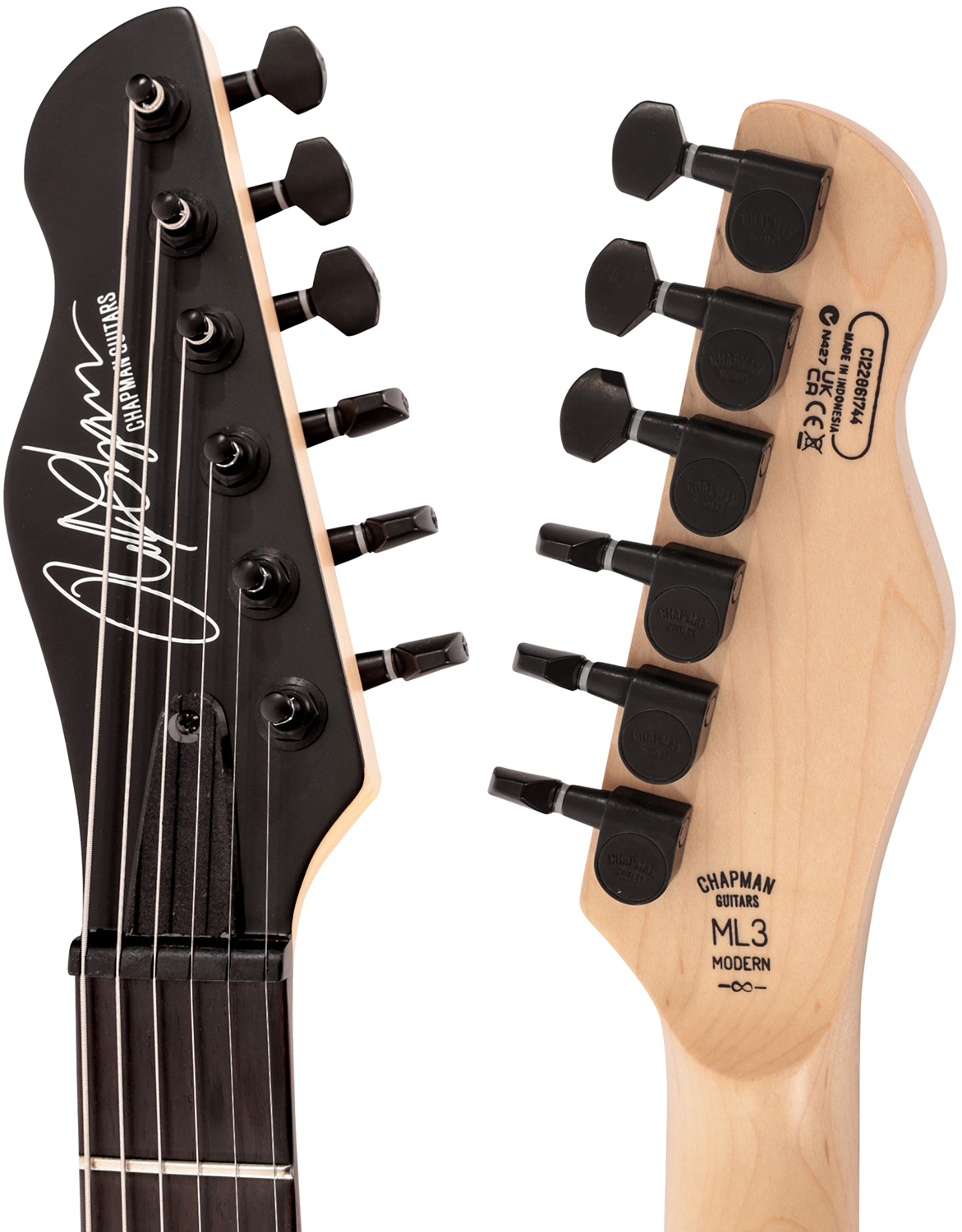 Chapman Guitars Ml3 Modern 2022 Standard 2h Ht Eb - Deep Red Satin - Guitare Électrique Forme Tel - Variation 4