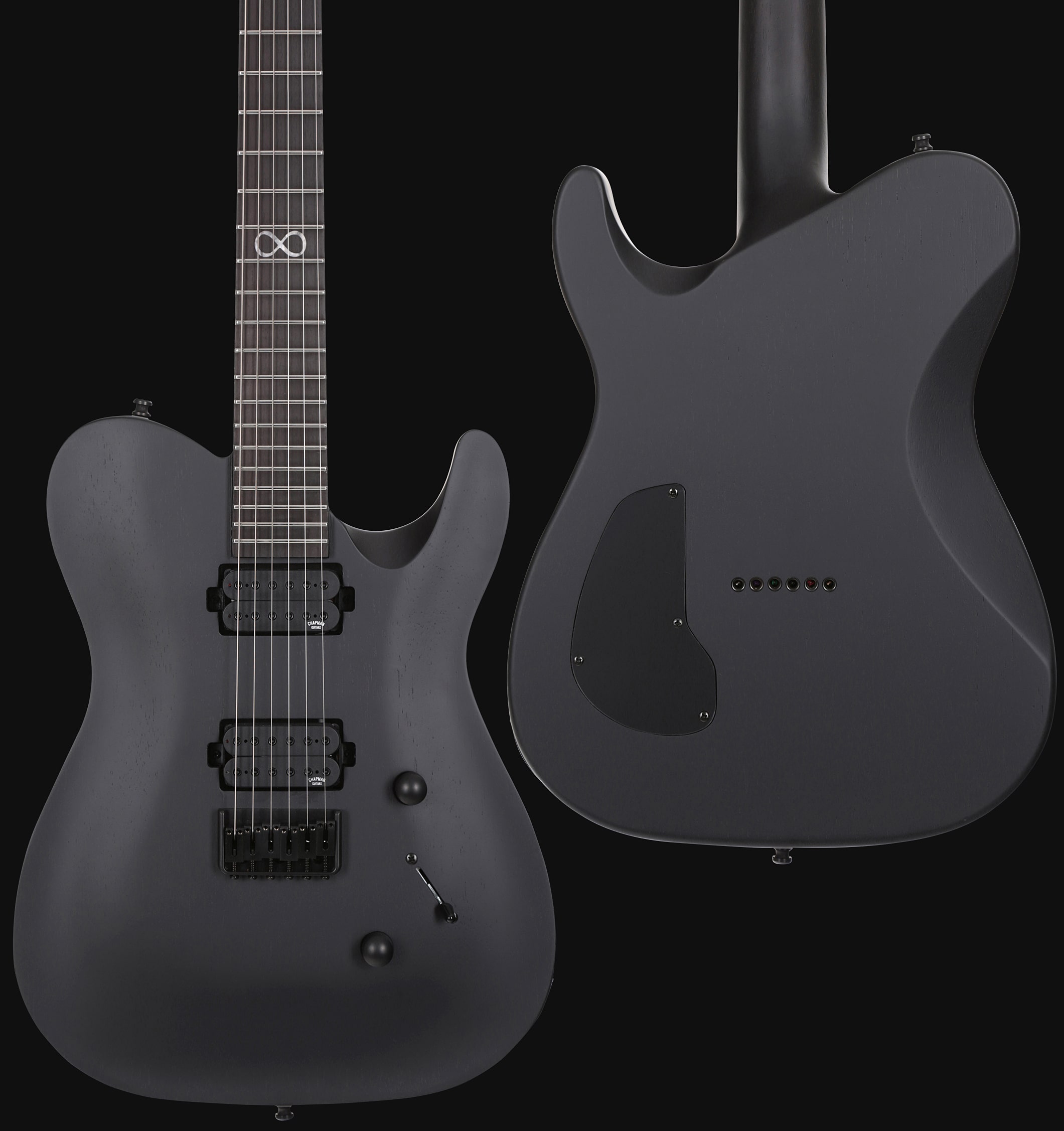 Chapman Guitars Ml3 Pro Modern V2 Hh Ht Eb - Lunar Satin - Guitare Électrique Forme Tel - Variation 2