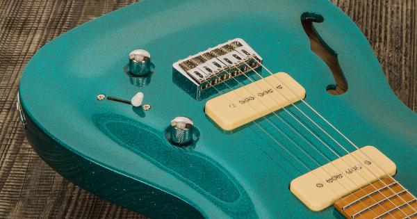 Guitare électrique 1/2 caisse Chapman guitars ML3 Pro Traditional Semi-Hollow - aventurine green sparkle