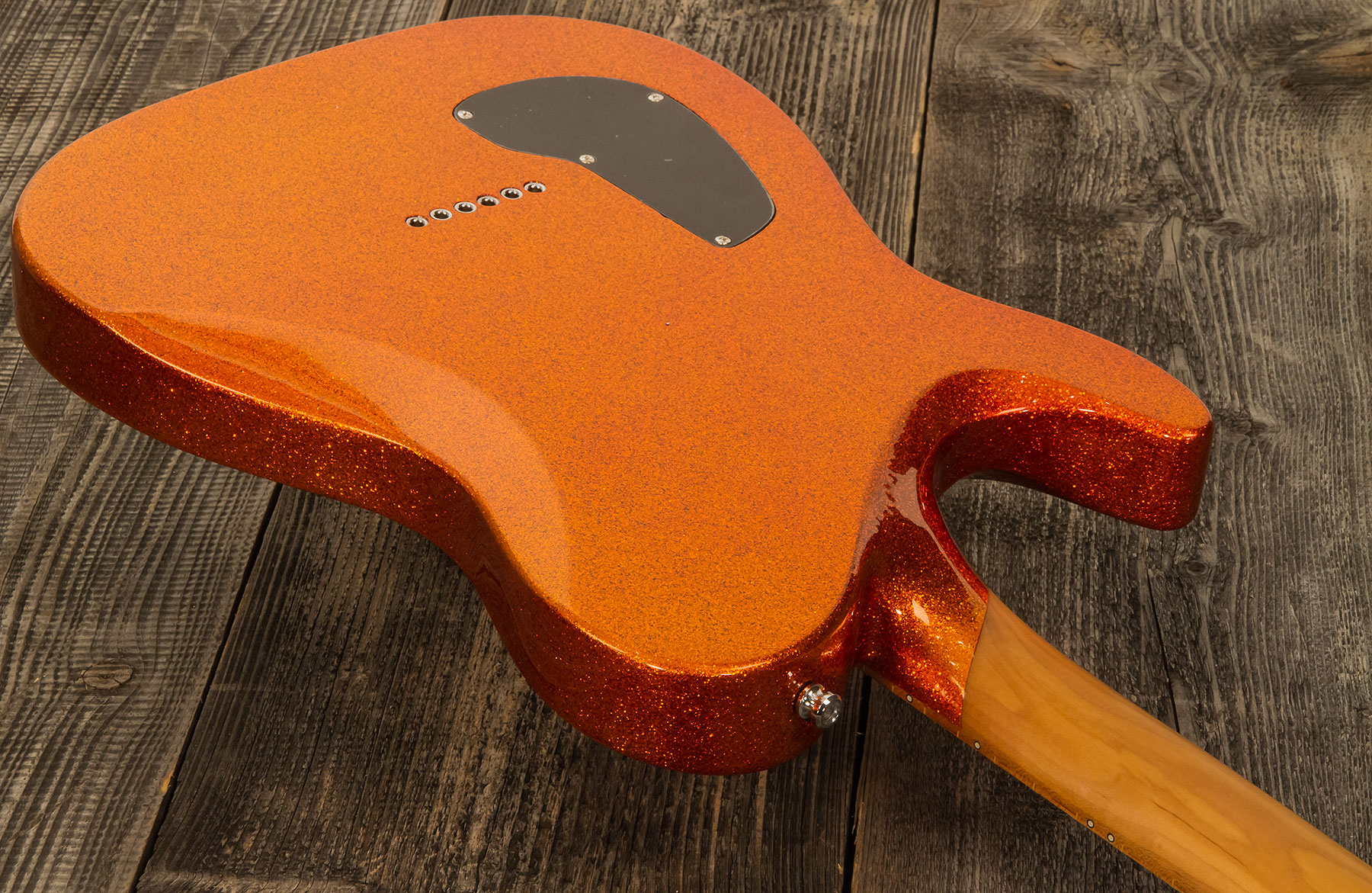 Chapman Guitars Ml3 Pro Traditional Semi-hollow 2p90 Seymour Duncan Ht Mn - Burnt Orange Sparkle - Guitare Électrique Forme Tel - Variation 2