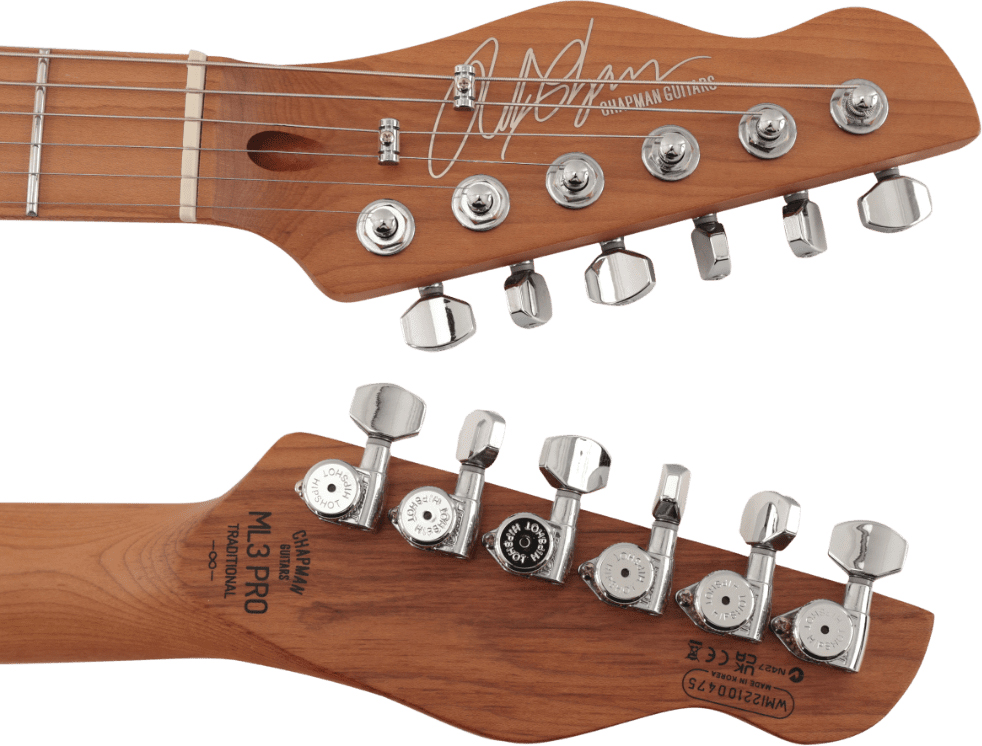 Chapman Guitars Ml3 Traditional Pro 2s Seymour Duncan Ht Mn - Gold Metallic - Guitare Électrique Forme Tel - Variation 4