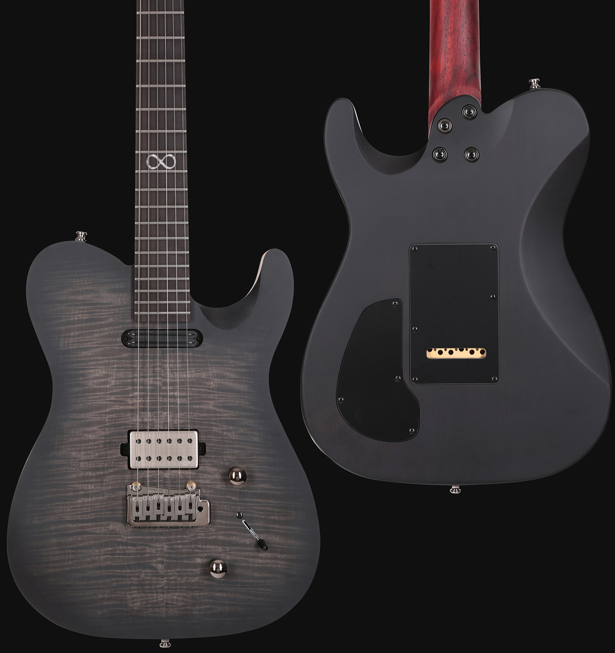 Chapman Guitars Rabea Massaad Ml3 Bea Signature Hh Trem Eb - Smoke Satin - Guitare Électrique Forme Tel - Variation 2