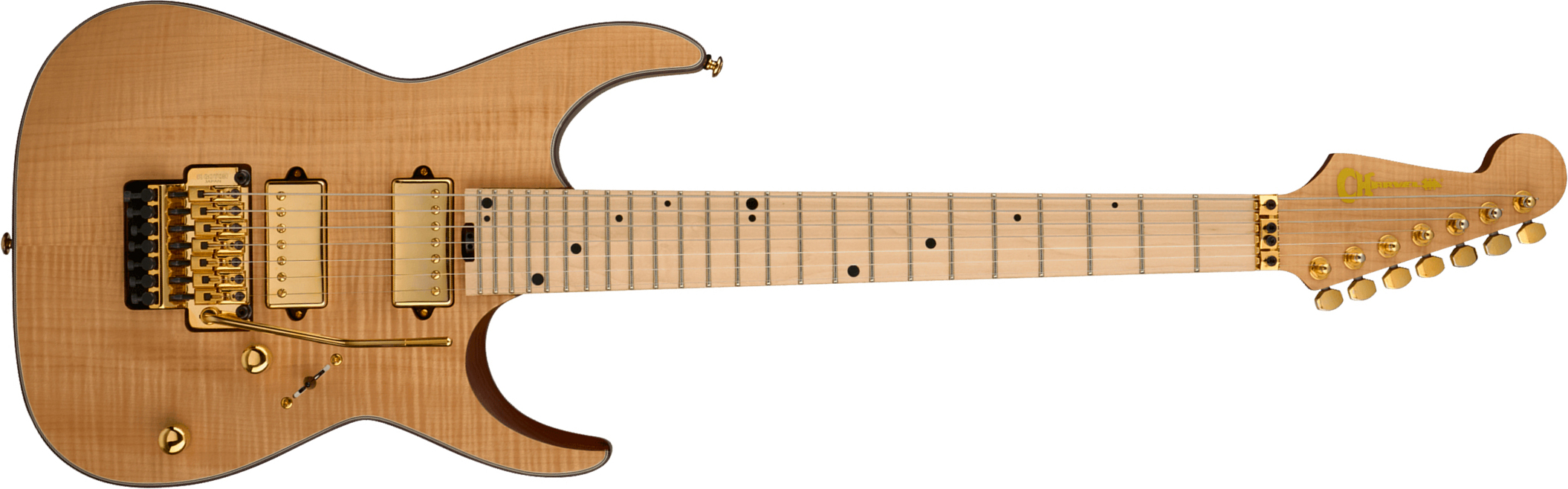 Charvel Angel Vivaldi Dinky Dk24-7 Nova Signature 7c 2h Dimarzio Fr Mn - Natural - Guitare Électrique Signature - Main picture