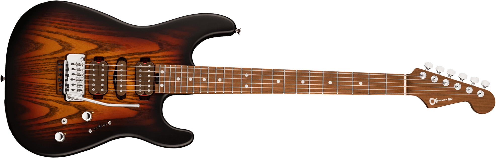 Charvel Guthrie Govan San Dimas Sd24 Cm Mj Jap Hsh Trem Mn - Three-tone Sunburst - Guitare Électrique Forme Str - Main picture