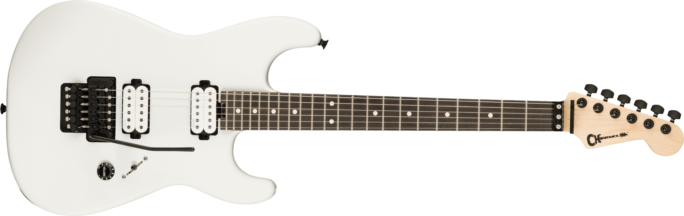 Charvel Jim Root San Dimas Style 1 Hh Fr E Pro-mod Signature 2h Emg Eb - Satin White - Guitare Électrique Forme Str - Main picture