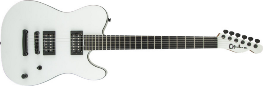 Charvel Joe Duplantier Pro-mod Style 2 Signature - Satin White - Guitare Électrique Forme Tel - Main picture