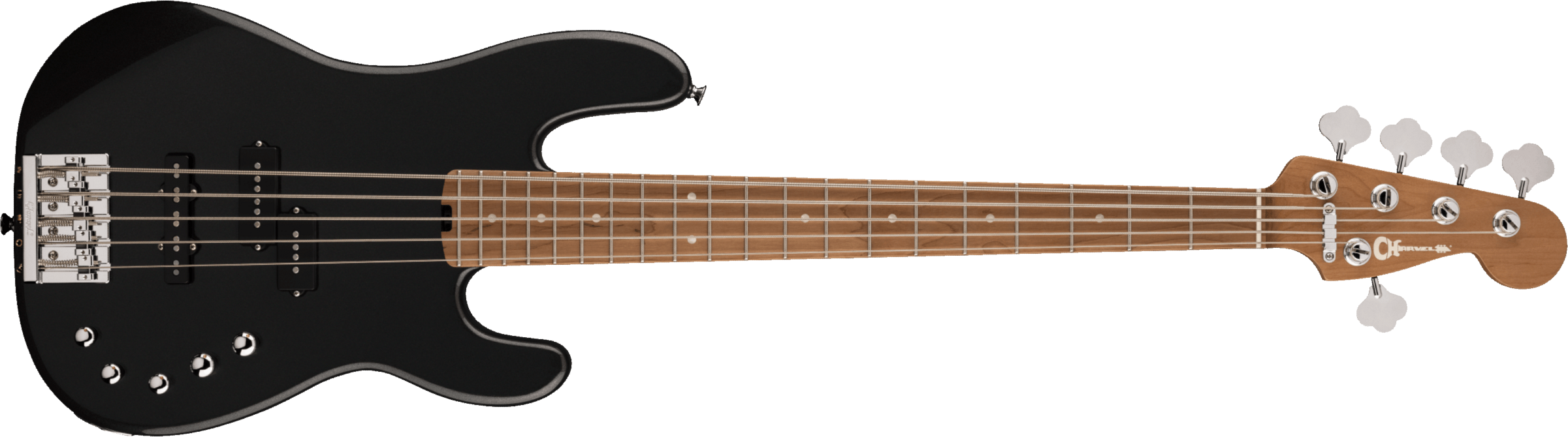 Charvel Pro Mod San Dimas Bass Pj V Mn - Metallic Black - Basse Électrique Solid Body - Main picture