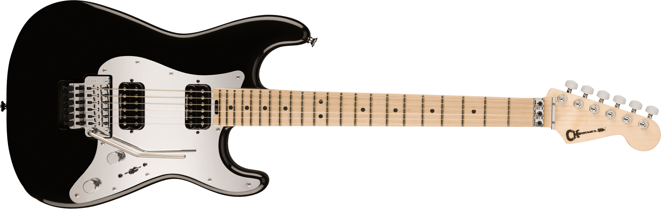 Charvel Pro-mod So-cal Style 1 Hh Fr M 2h Seymour Duncan Mn - Gloss Black - Guitare Électrique Forme Str - Main picture