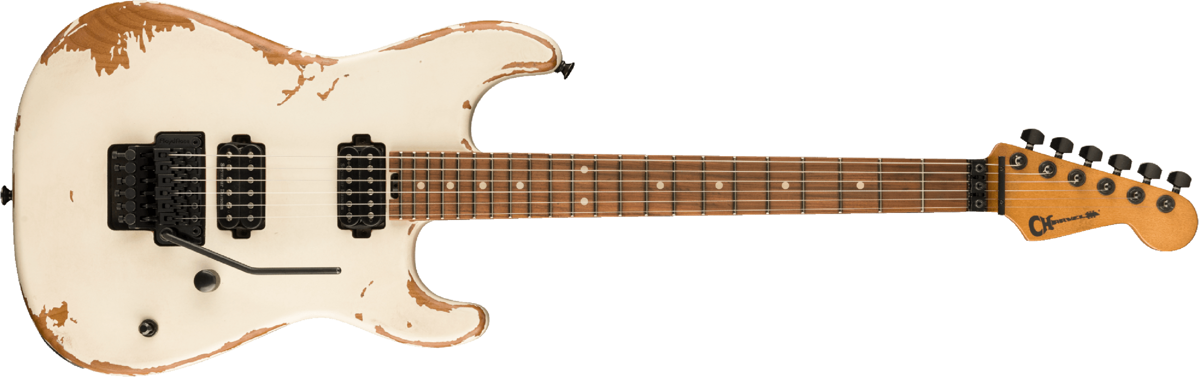 Charvel San Dimas Pro-mod Relic Style 1 Hh Fr E Pf - Weathered White - Guitare Électrique Forme Str - Main picture