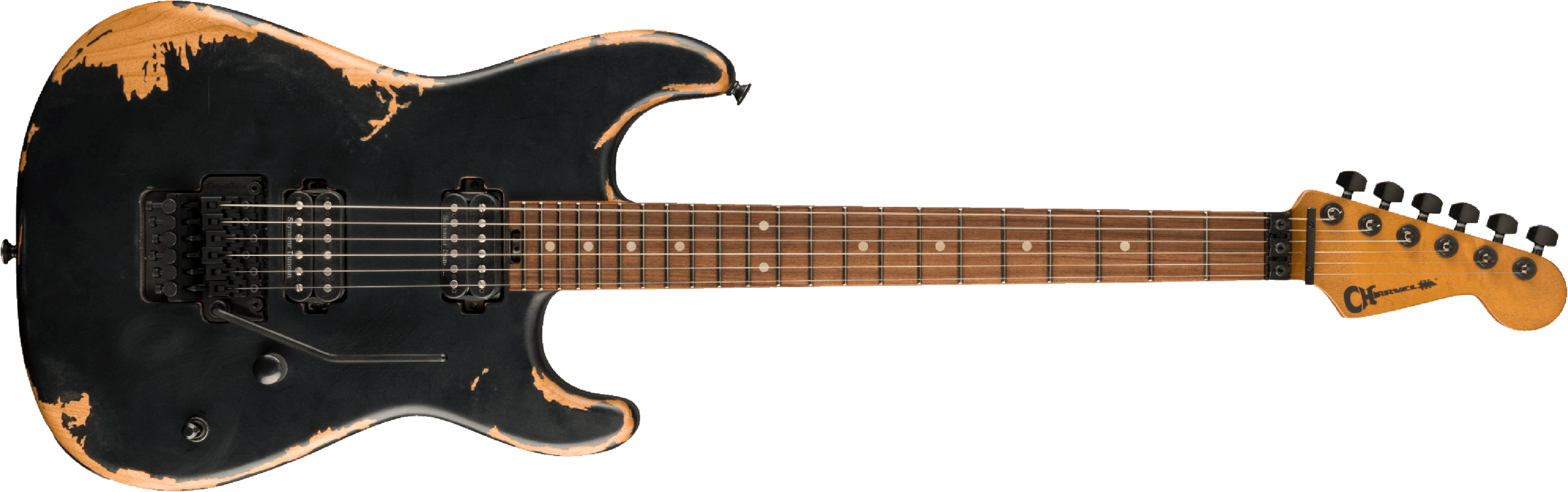Charvel San Dimas Pro-mod Relic Style 1 Hh Fr E Pf - Weathered Black - Guitare Électrique Forme Str - Main picture