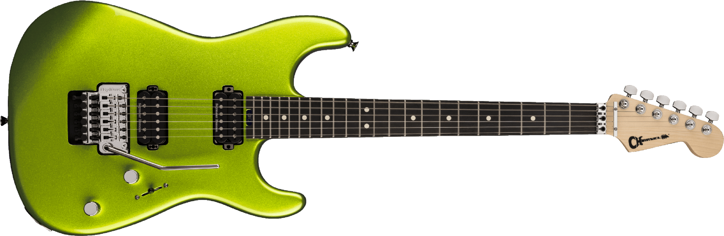 Charvel San Dimas Style 1 Hh Fr E Pro-mod Seymour Duncan Eb - Lime Green Metallic - Guitare Électrique Forme Str - Main picture