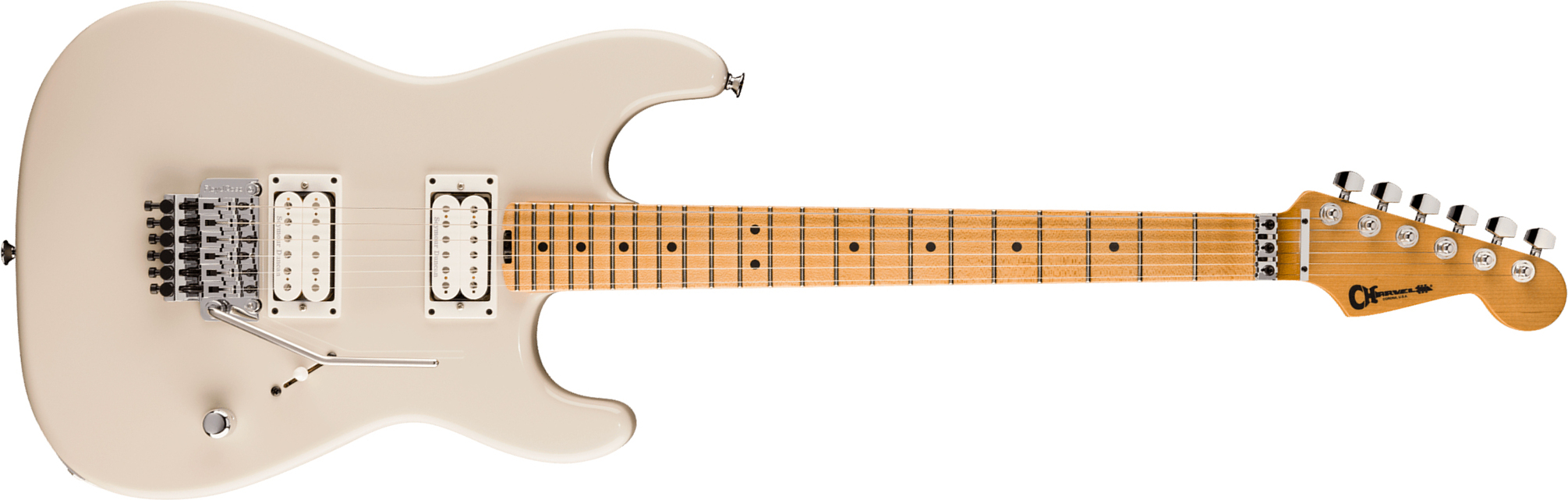 Charvel San Dimas Style 1 Sd1 Hh Fr American Neo Classic 2h Seymour Duncan Fr Mn - Ivory Blitz - Guitare Électrique Forme Str - Main picture