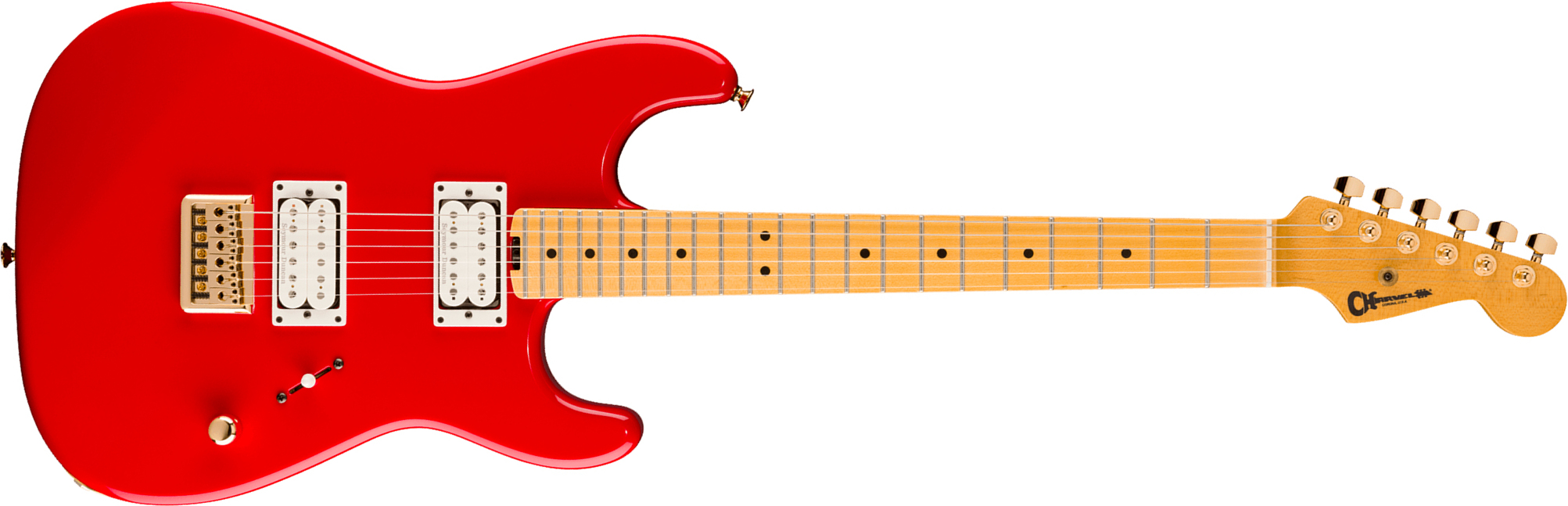 Charvel San Dimas Style 1 Sd1 Hh Ht American Neo Classic Usa 2h Seymour Duncan Ht Mn - Racing Red - Guitare Électrique Forme Str - Main picture