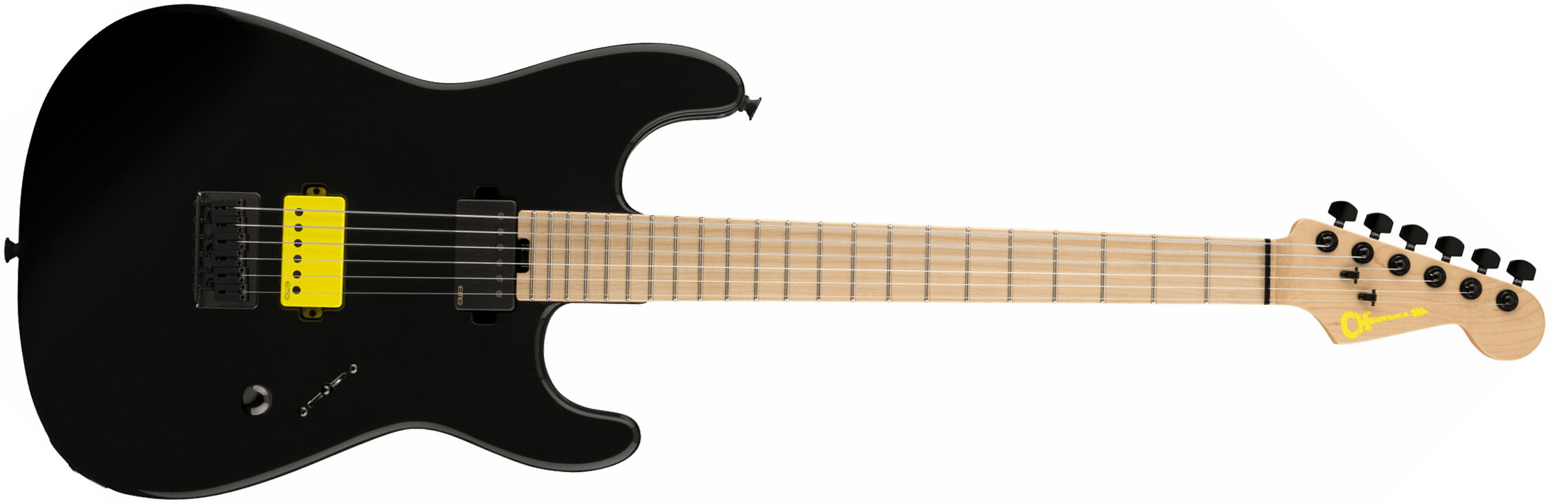 Charvel Sean Long San Dimas Style 1 Pro-mod Signature 2h Emg Ht Mn - Gloss Black - Guitare Électrique Forme Str - Main picture