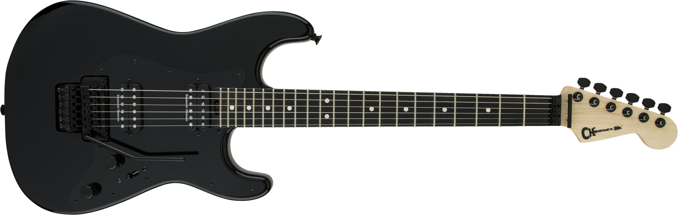 Charvel So-cal Style 1 Hh Fr E Pro-mod 2h Seymour Duncan Eb - Black - Guitare Électrique Forme Str - Main picture